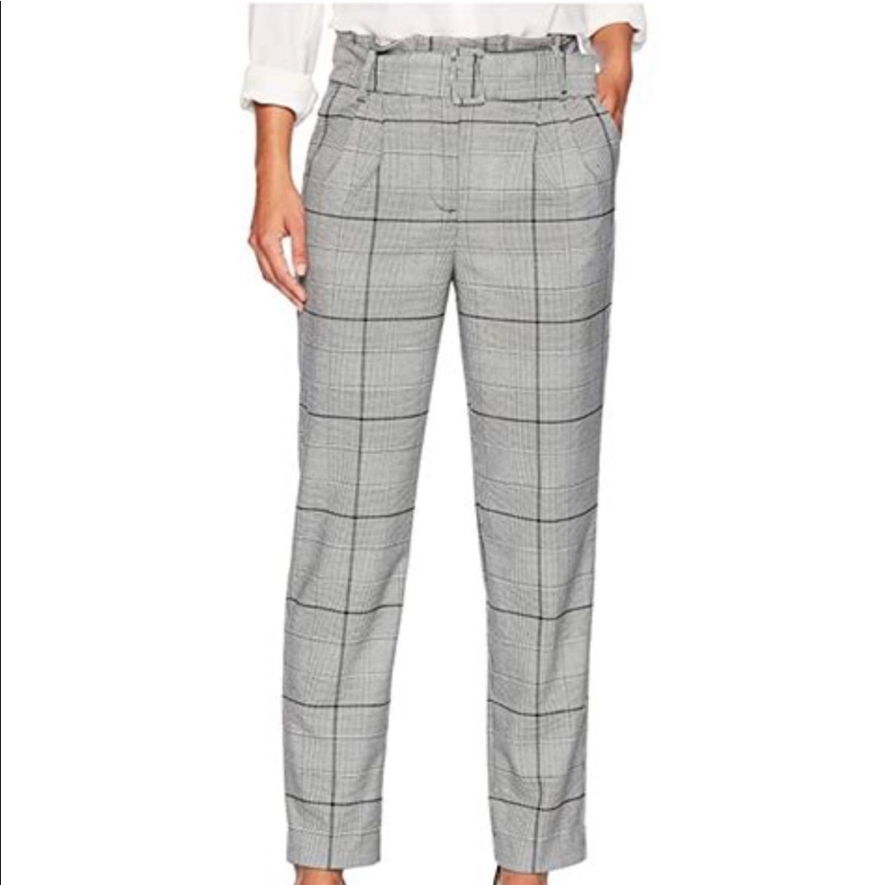 Vince Camuto Paper Bag Black Grey Pants 14
